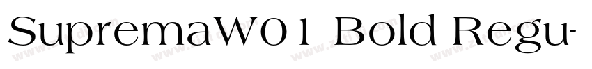 SupremaW01 Bold Regu字体转换